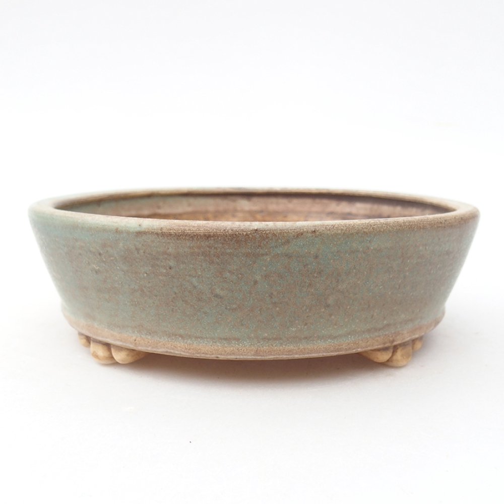 Cuenco bonsái de cerámica 13,5 x 13,5 x 4 cm, verde