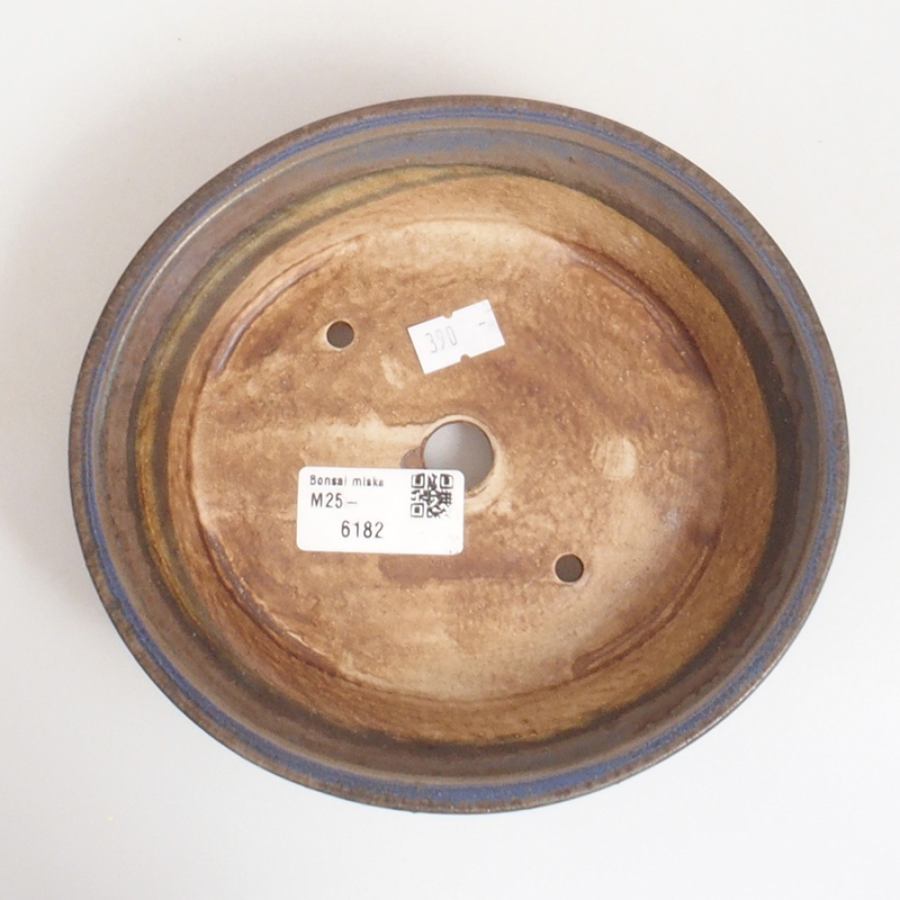 Cuenco bonsái de cerámica 10 x 8,5 x 4 cm, marrón