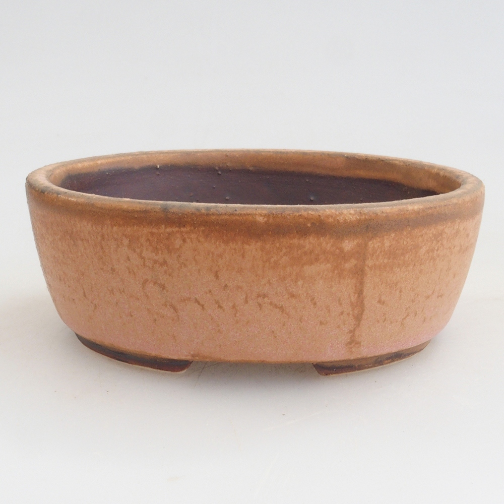 Cuenco bonsái de cerámica 10 x 8,5 x 4 cm, marrón