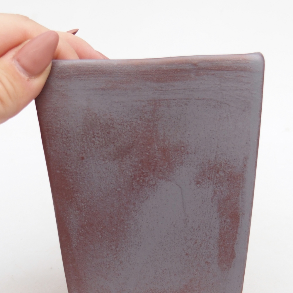 Cuenco bonsái de cerámica 9 x 9 x 12,5 cm, color metálico