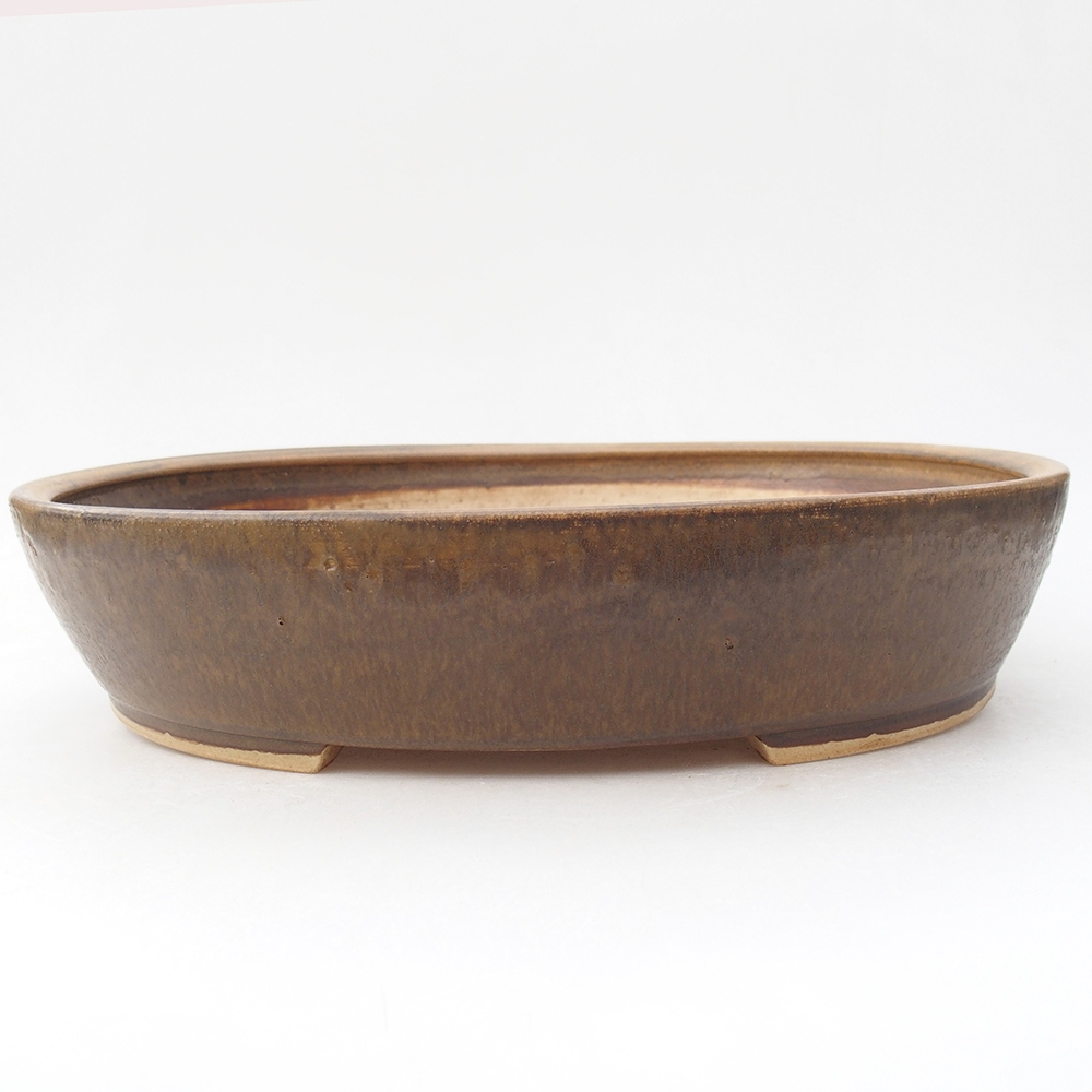Cuenco bonsái de cerámica 24 x 28 x 6 cm, marrón