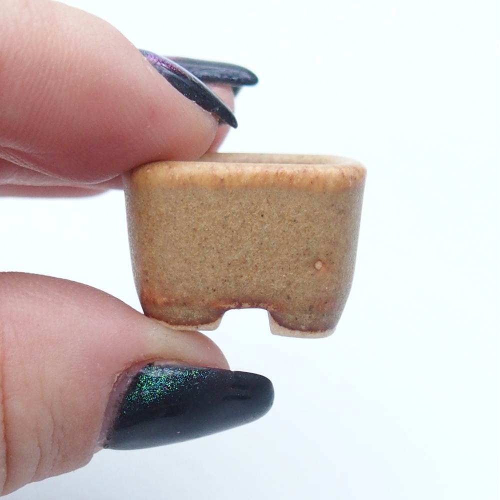 Cuenco mini bonsái 2 x 2 x 1,5 cm, marrón