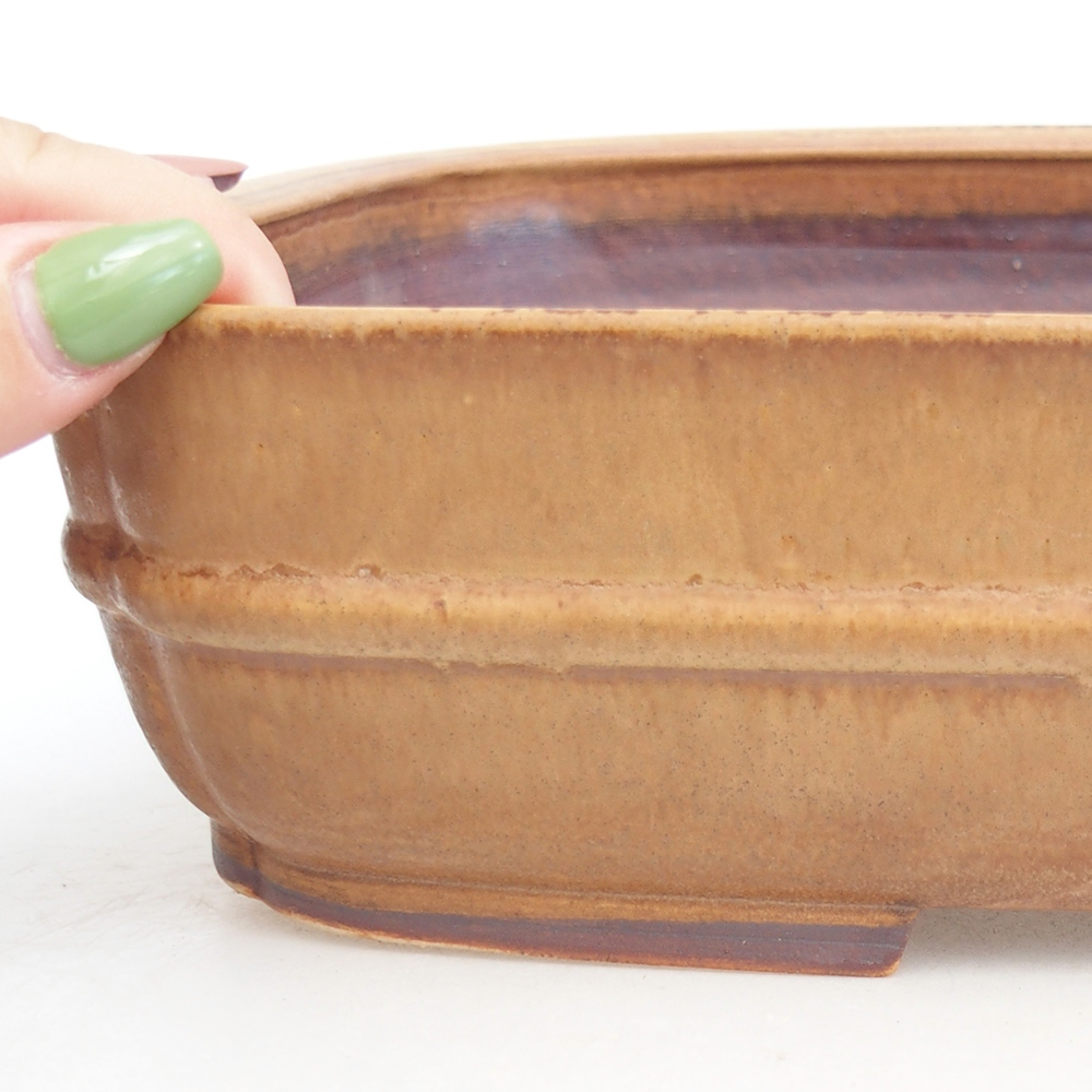 Cuenco bonsái de cerámica 29,5 x 24 x 7 cm, rosa