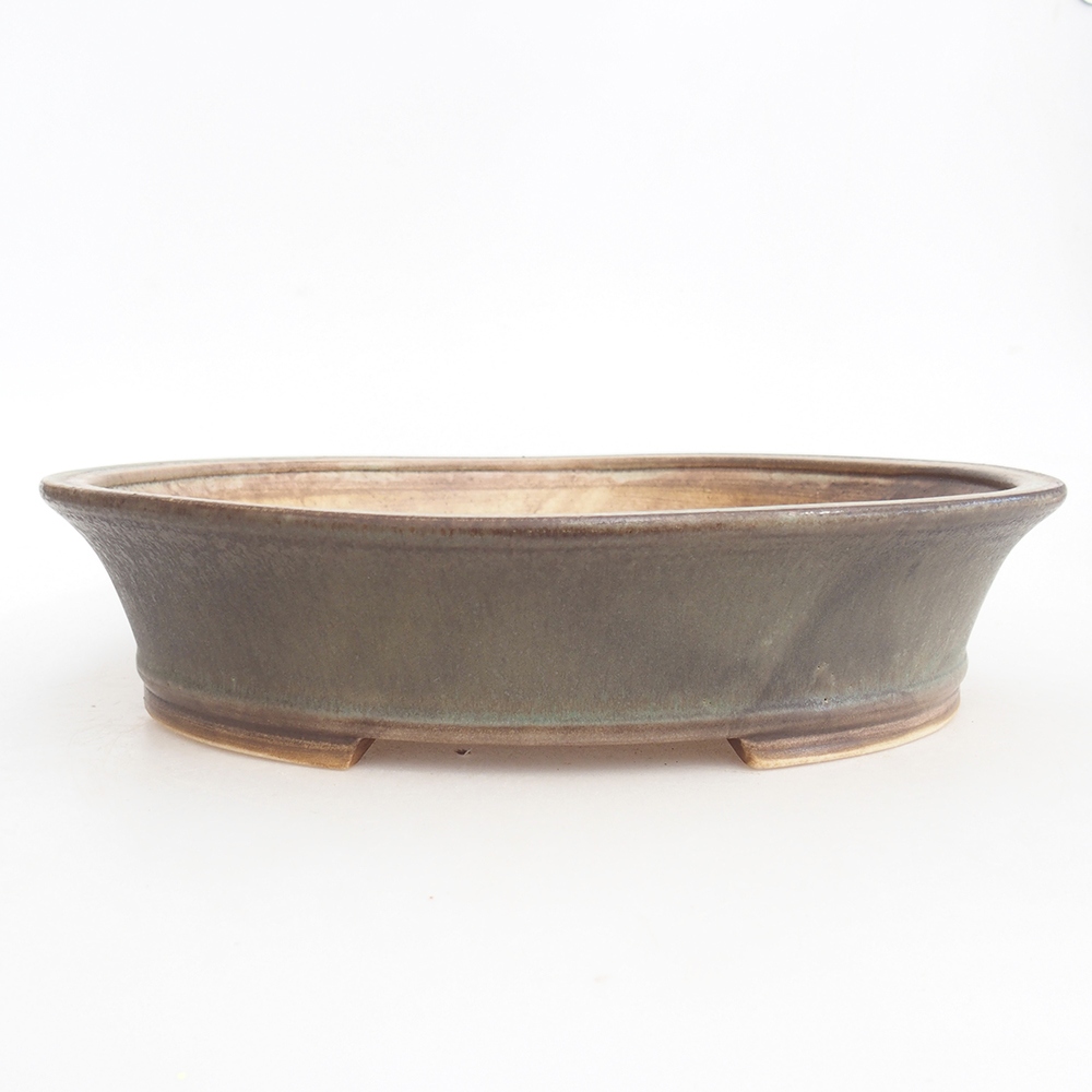 Cuenco bonsái de cerámica 28 x 25 x 6,5 cm, verde