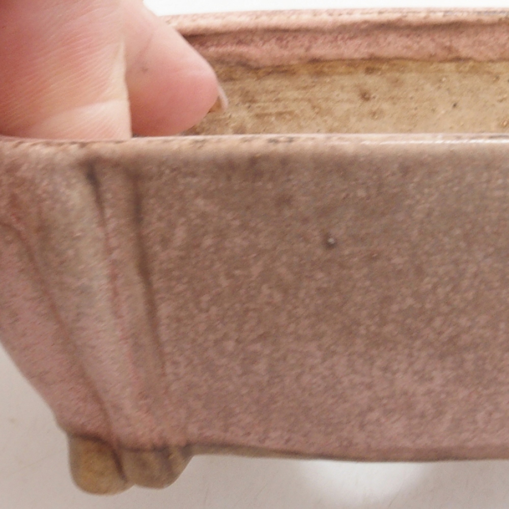 Cuenco bonsái de cerámica 10 x 8,5 x 4 cm, marrón