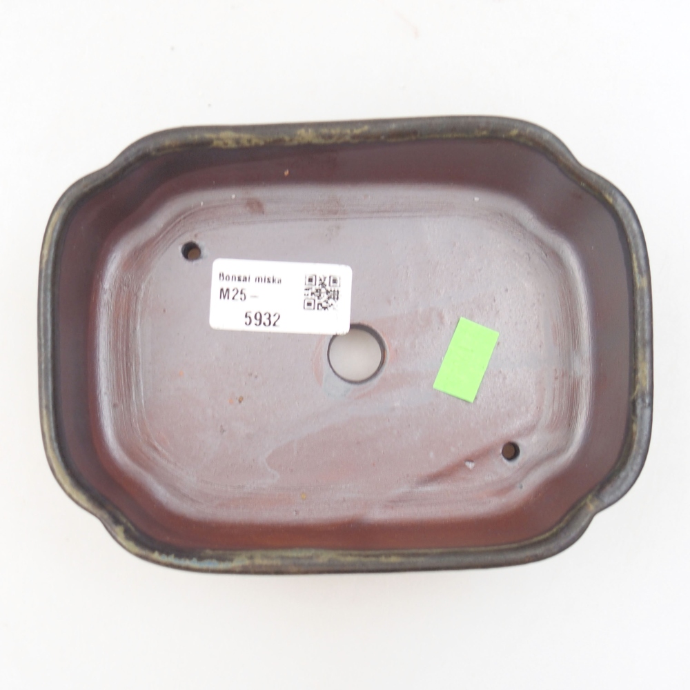 Cuenco bonsái de cerámica 22 x 17 x 5 cm, verde