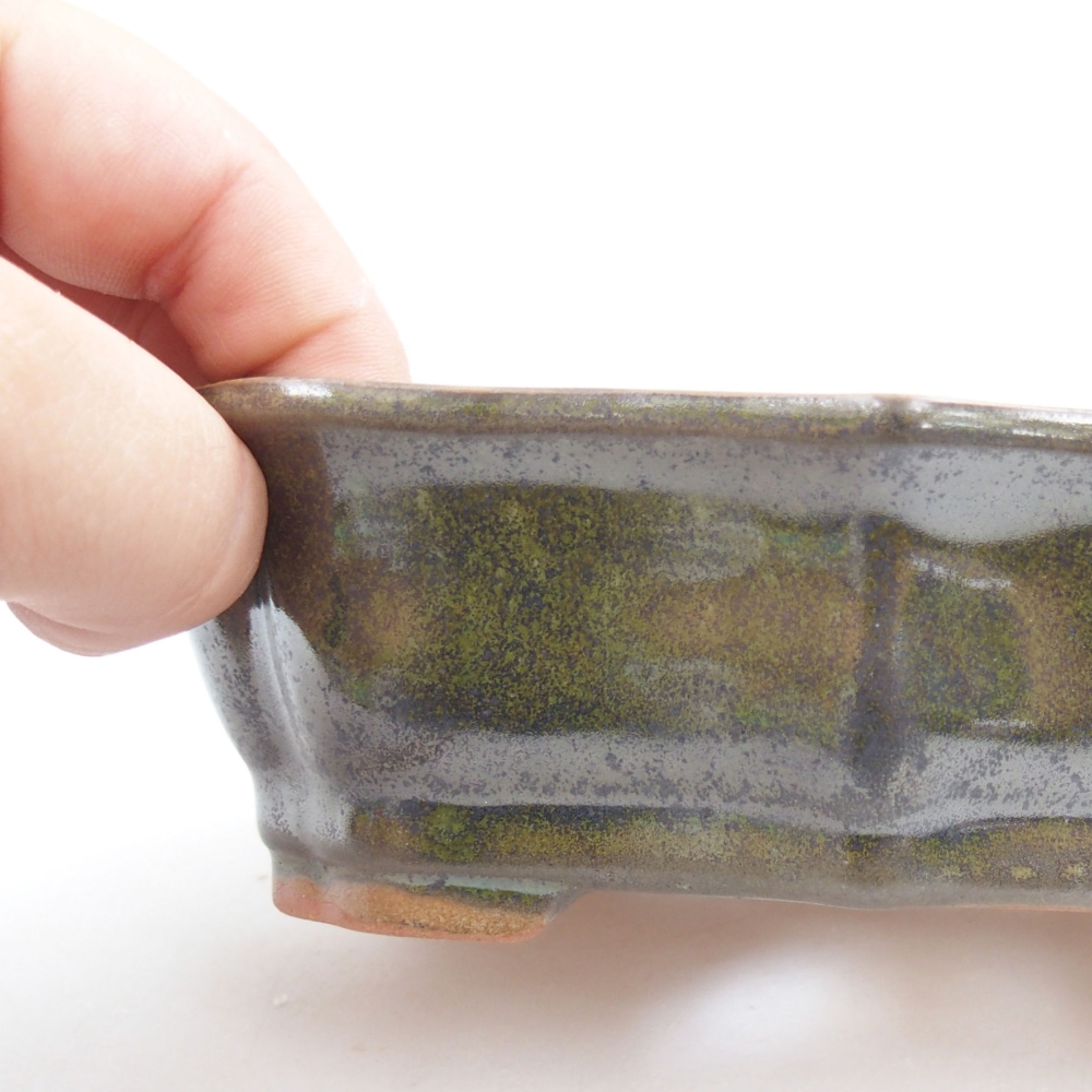 Cuenco bonsái de cerámica 22 x 17 x 5 cm, verde