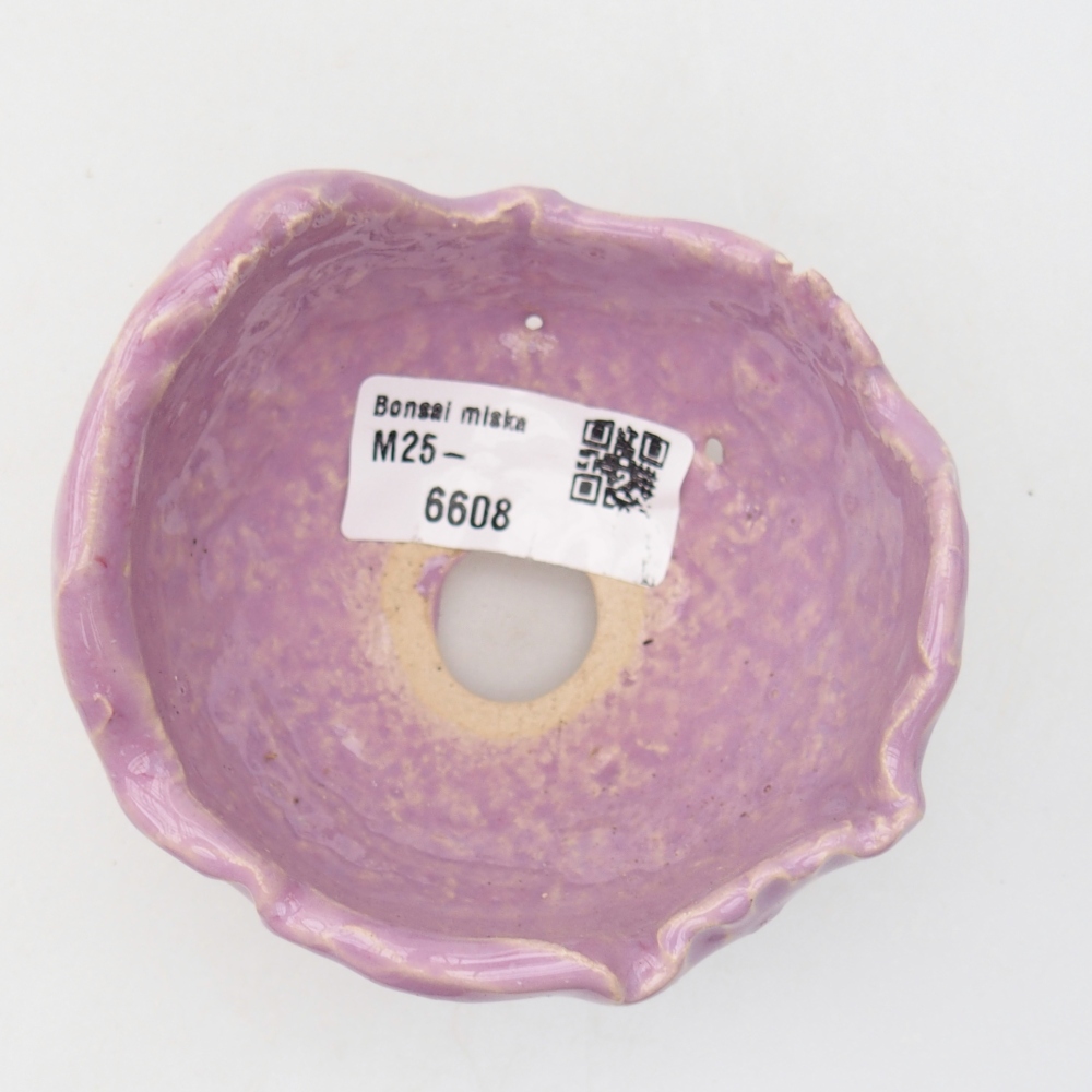 Concha de cerámica 8,5 x 8 x 6,5 cm , color morado