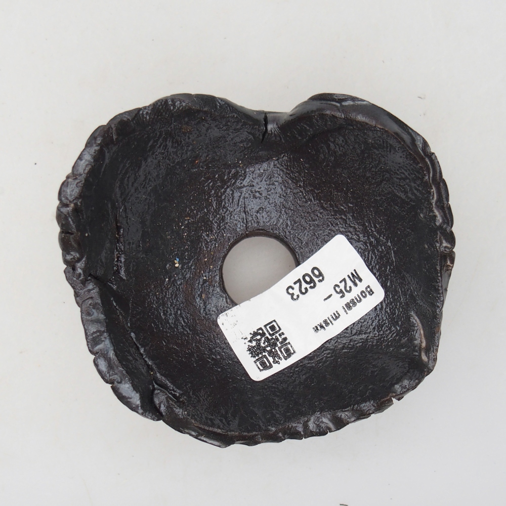 Concha de cerámica 8,5 x 8 x 5 cm , color negro