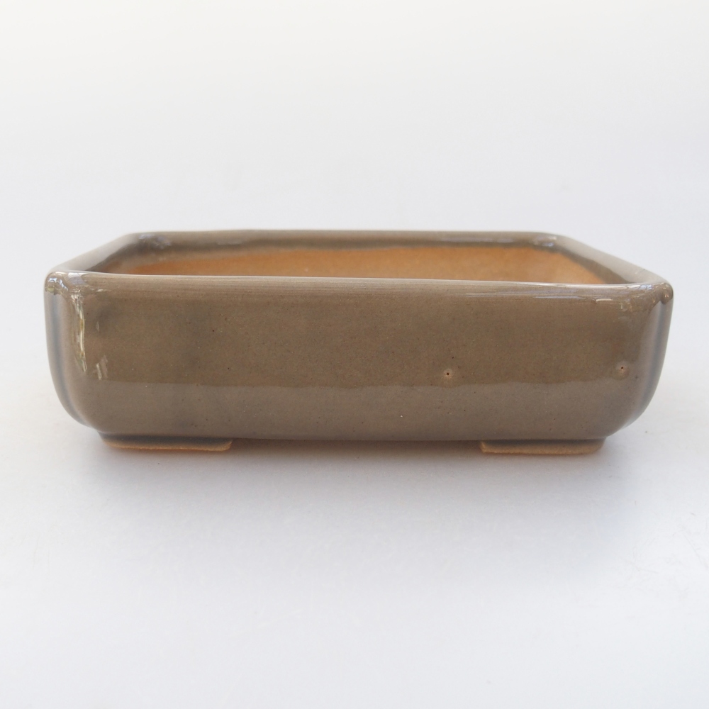 Cuenco bonsái de cerámica 11,5 x 9 x 3,5 cm, gris
