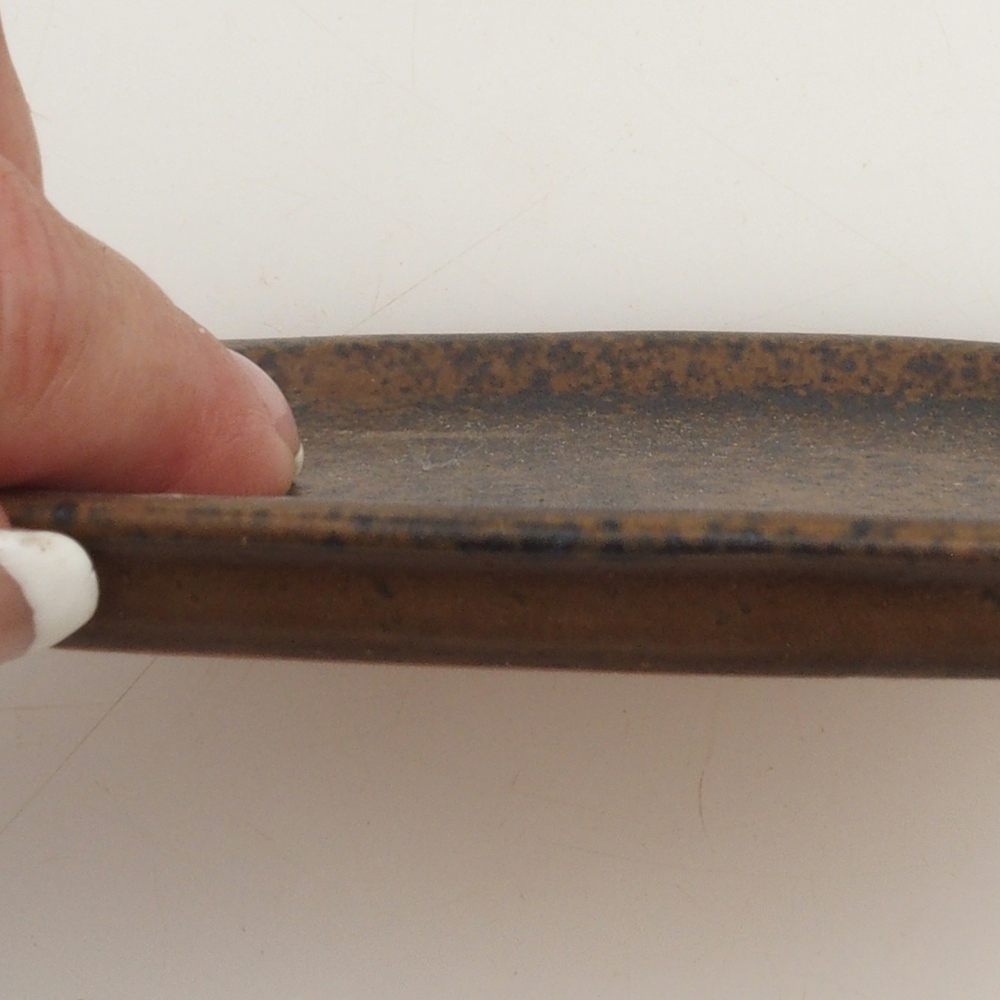 Platillo de cerámica H11 - 11,5 x 9,5 x 1 cm - marrón