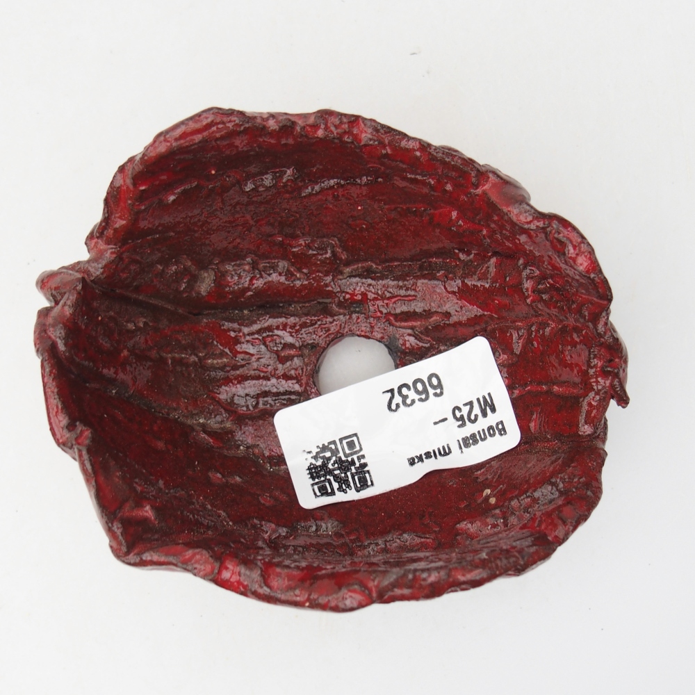 Concha de cerámica 9 x 7 x 4,5 cm , color rojo