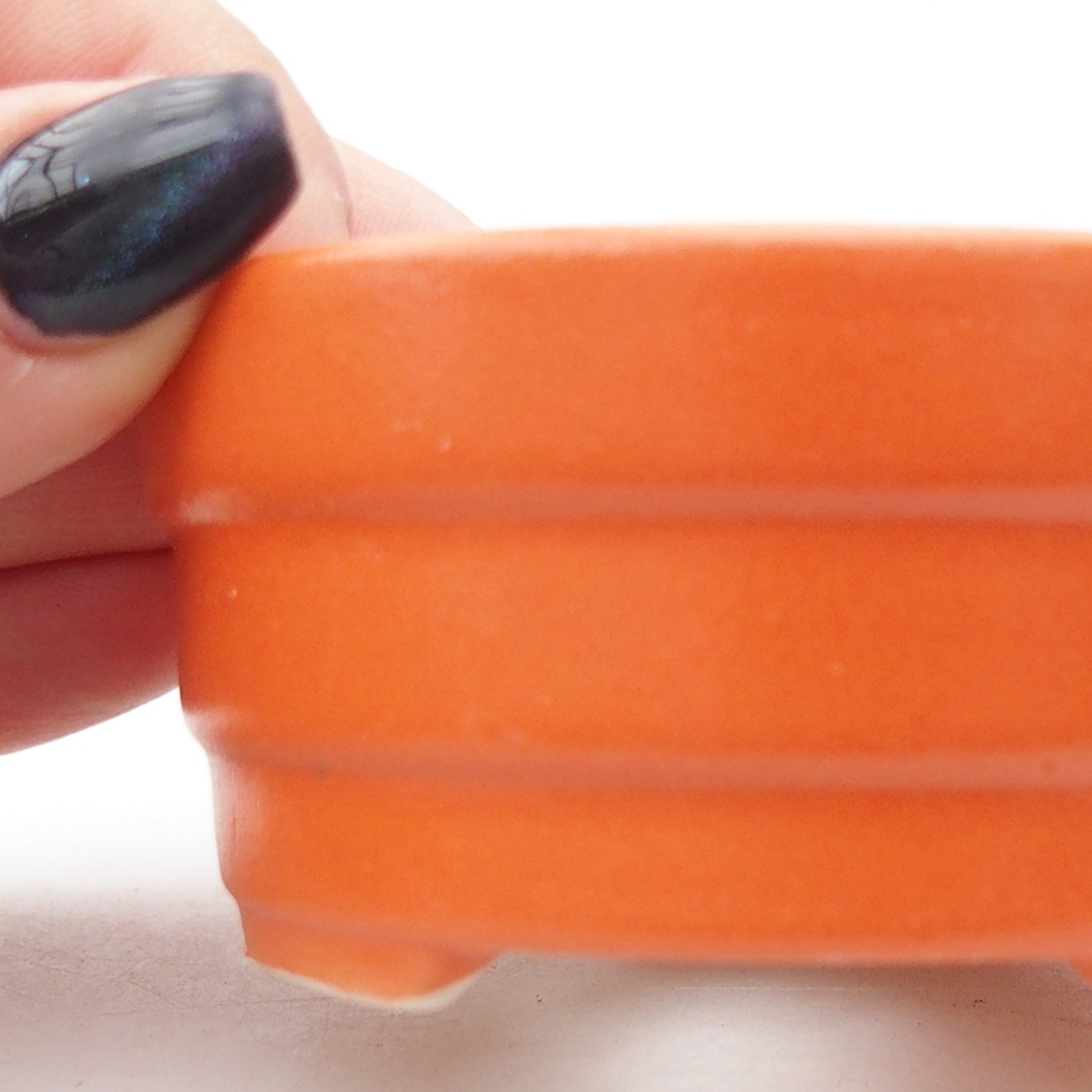 Mini cuenco bonsái 7,5 x 7,5 x 3,5 cm, naranja