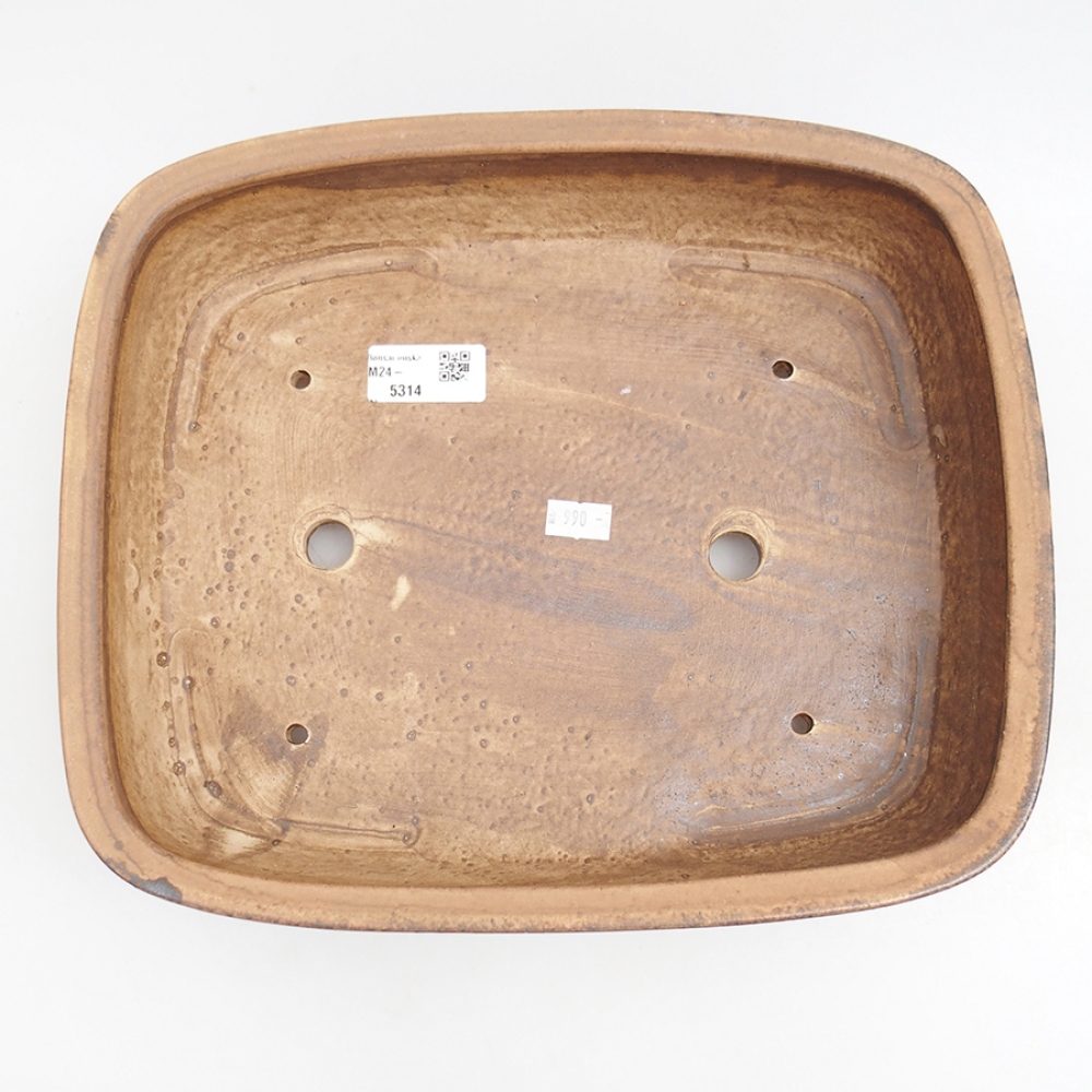 Cuenco bonsái de cerámica 29,5 x 25 x 7 cm, rosa