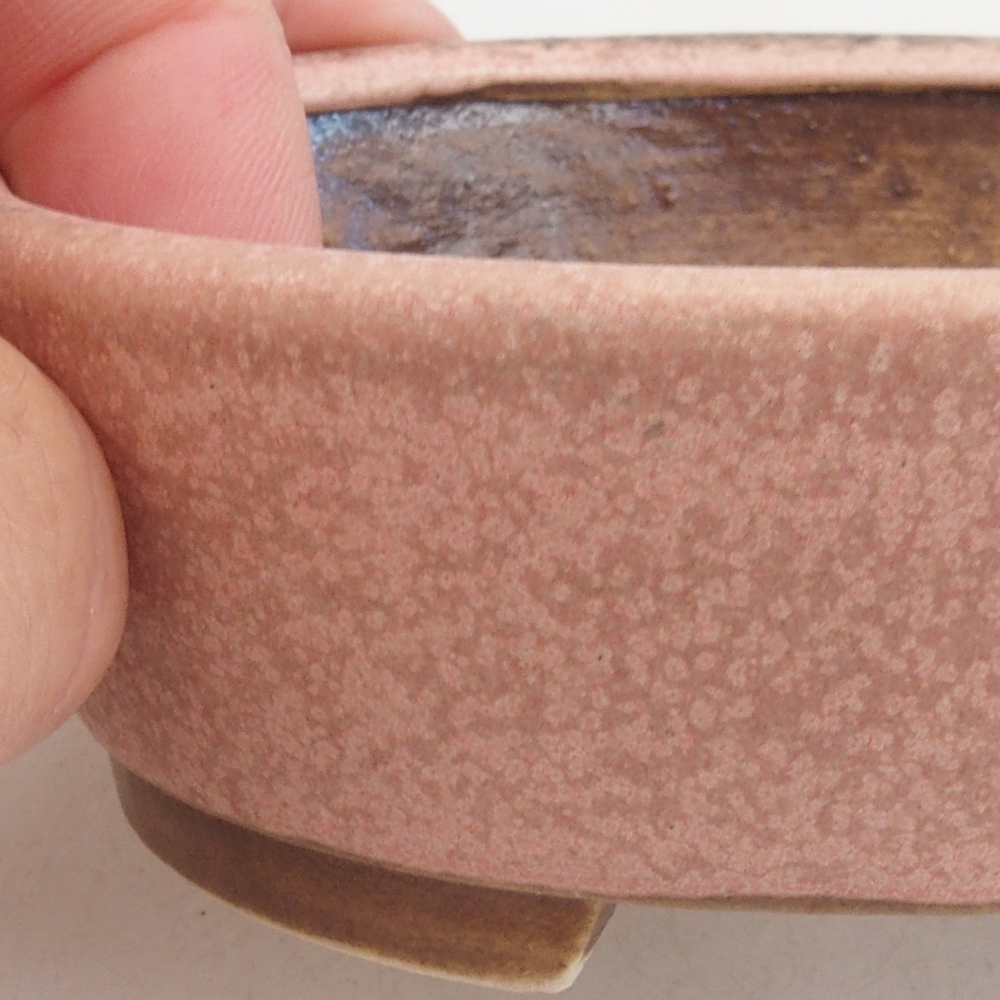 Cuenco bonsái de cerámica 10 x 8,5 x 4 cm, marrón