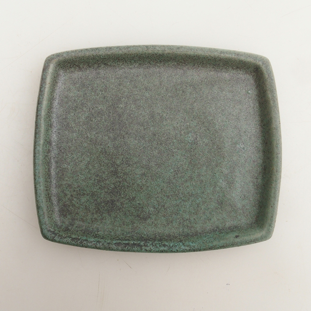 Cuenco bonsái + platillo H11 - 11,5 x 10 x 4 cm - verde