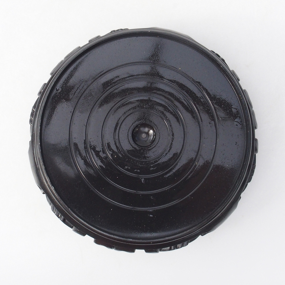 Mesa de plástico para bonsái redonda 11 x 11 x 3,5 cm, color negro