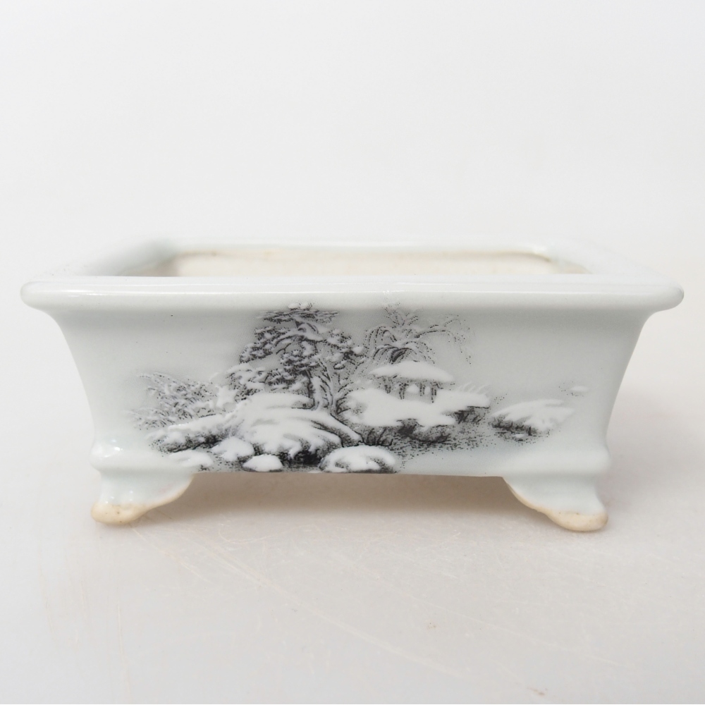 Mini cuenco bonsái 8 x 6 x 3 cm, blanco