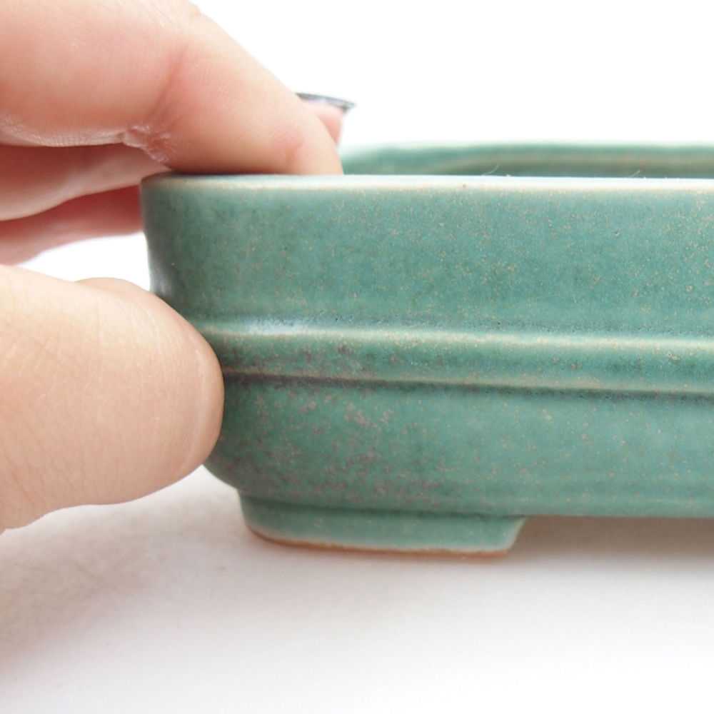 Cuenco bonsái de cerámica 22 x 17 x 5 cm, verde