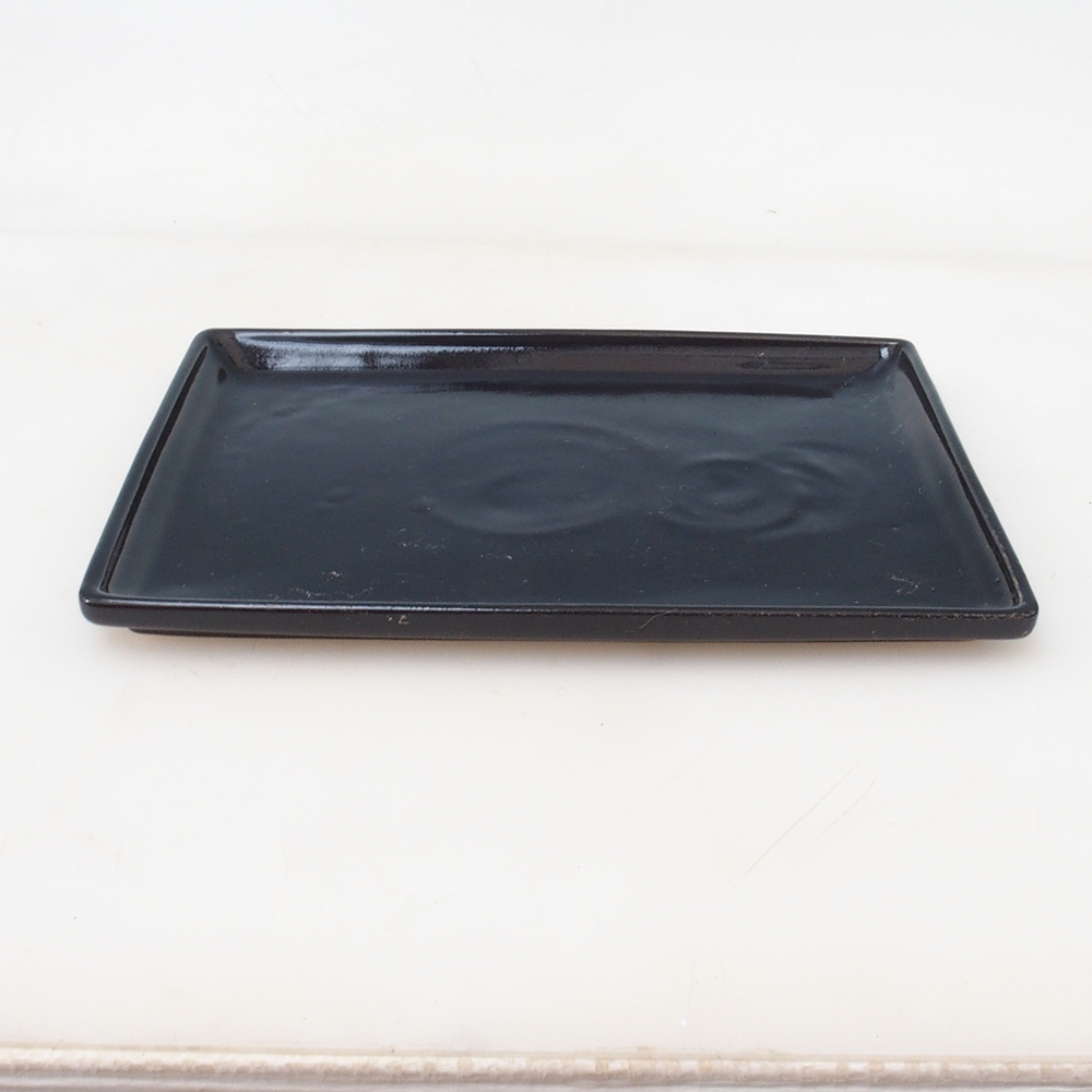 Platillo bonsái rectángulo 22,5 x 17 x 1,5 cm - negro