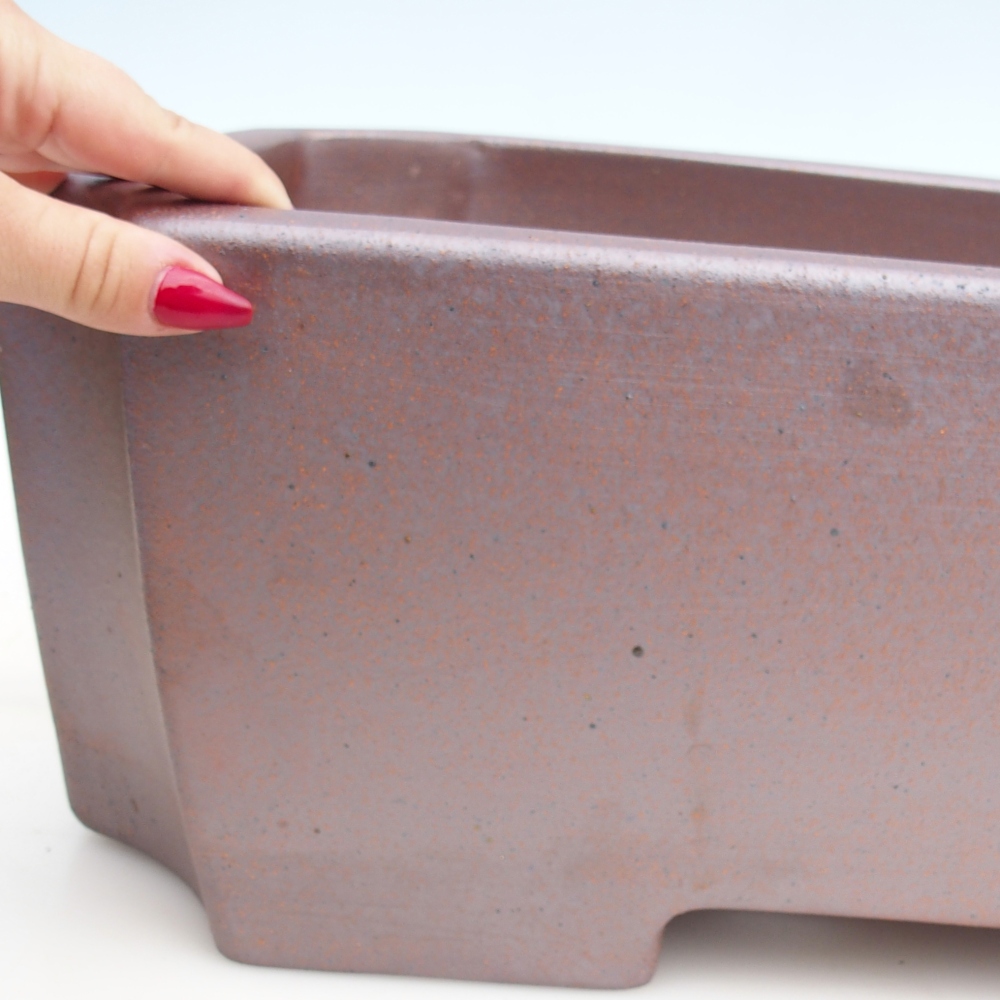 Cuenco bonsai de cerámica 52,5 x 35,5 x 18 cm , color metal - SOLO RECOGIDA PERSONAL o transporte en palet