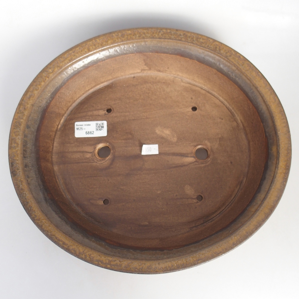 Cuenco bonsái de cerámica 32 x 29 x 7 cm, marrón