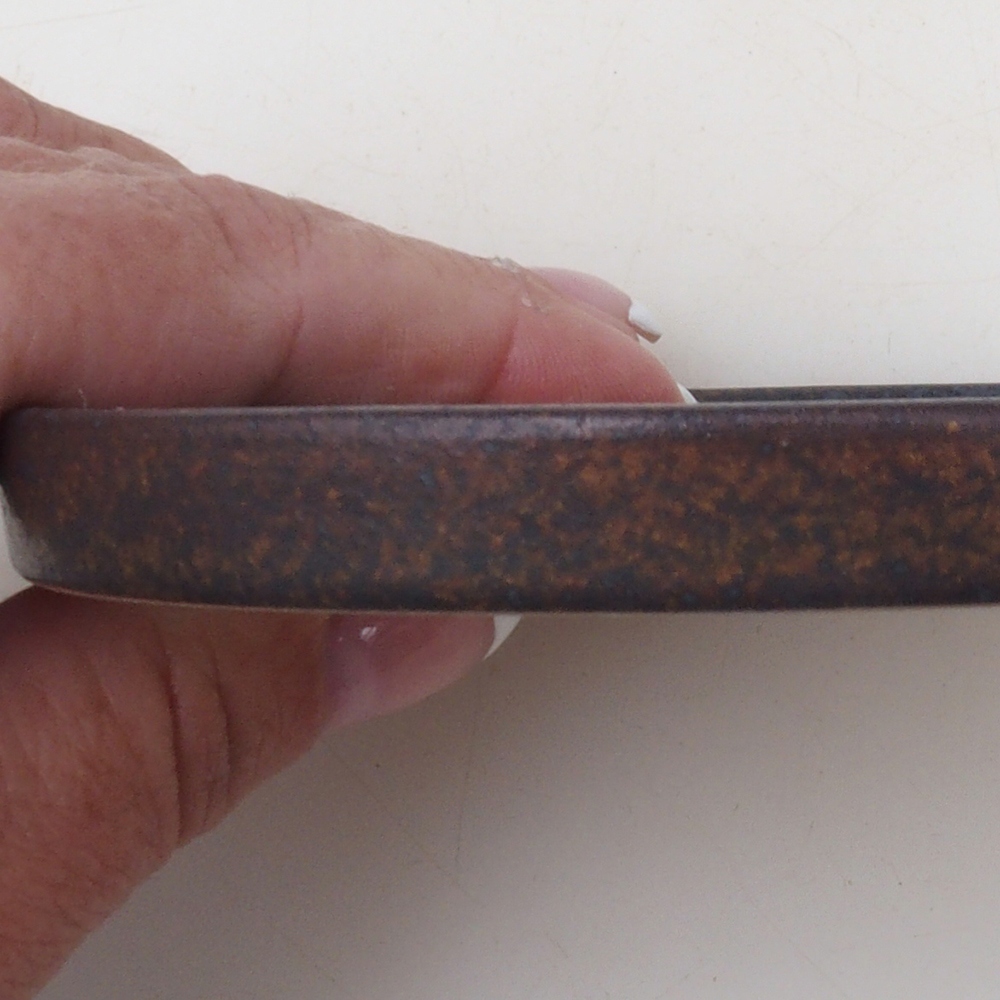 Consola redonda para bonsái D6-S - 10 x 10 x 1 cm - marrón