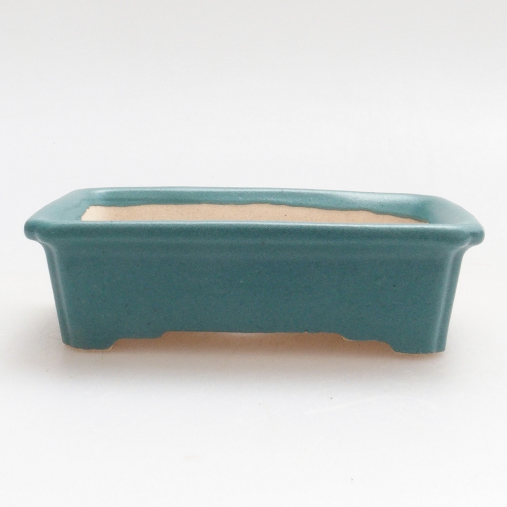 Cuenco bonsái de cerámica 6,5 x 5,5 x 4 cm, color azul