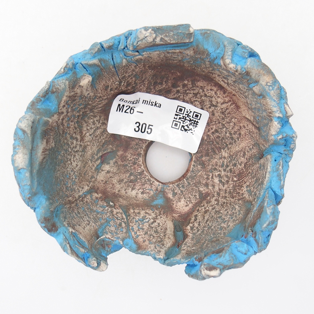 Concha de cerámica 9 x 9 x 6 cm , color azul