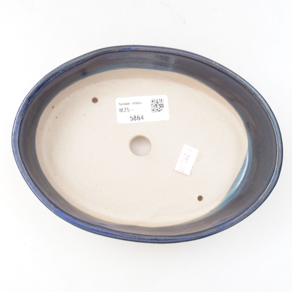 Cuenco bonsái de cerámica 22 x 17 x 5 cm, verde