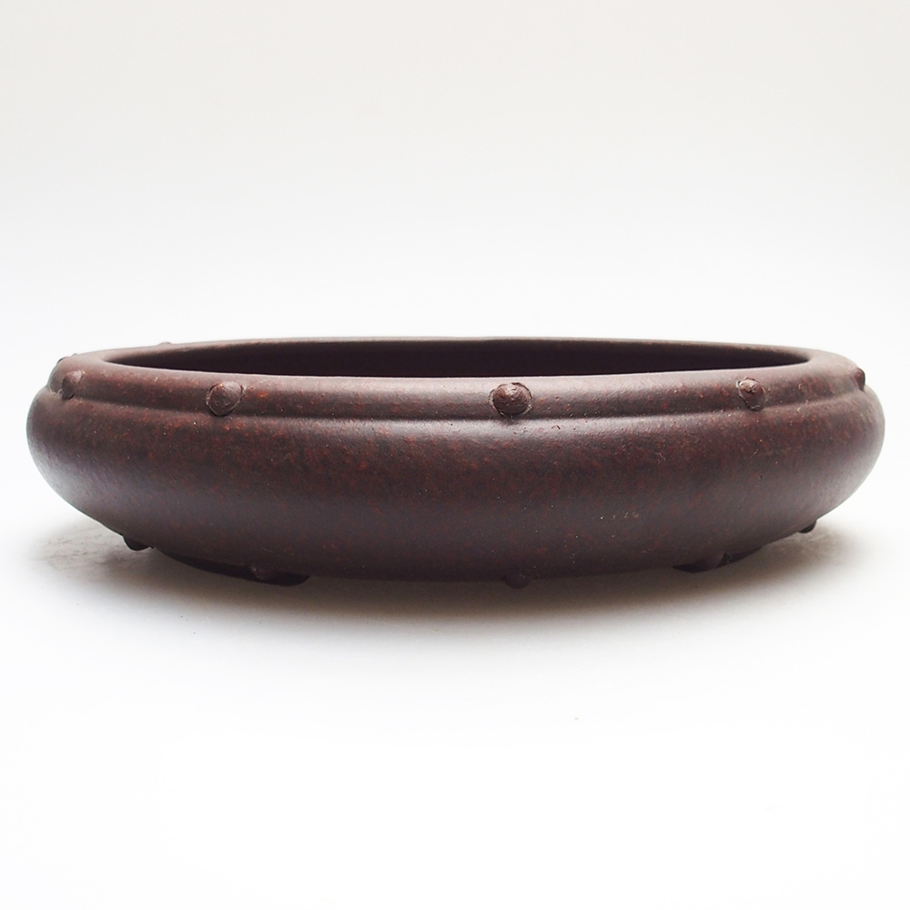 Cuenco 22 x 22 x 5 cm marrón-rojo