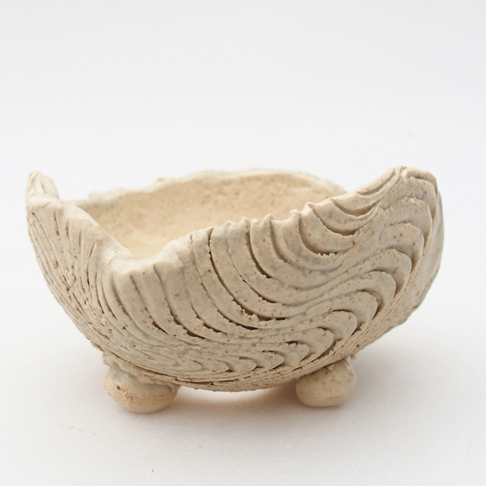 Concha de cerámica 9 x 8,5 x 5 cm , color beige