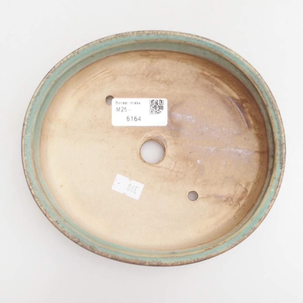 Cuenco bonsái de cerámica 10 x 8,5 x 4 cm, marrón