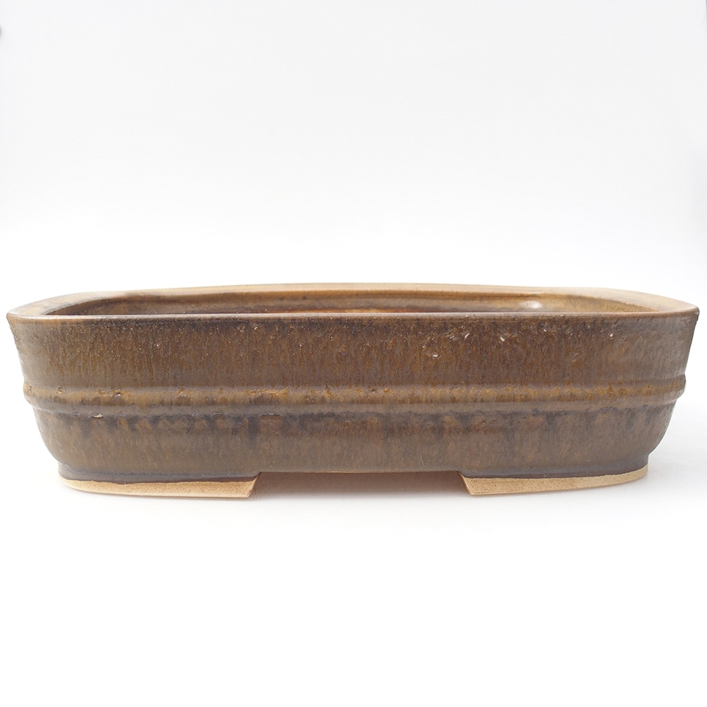 Cuenco bonsái de cerámica 29 x 24 x 7 cm, marrón