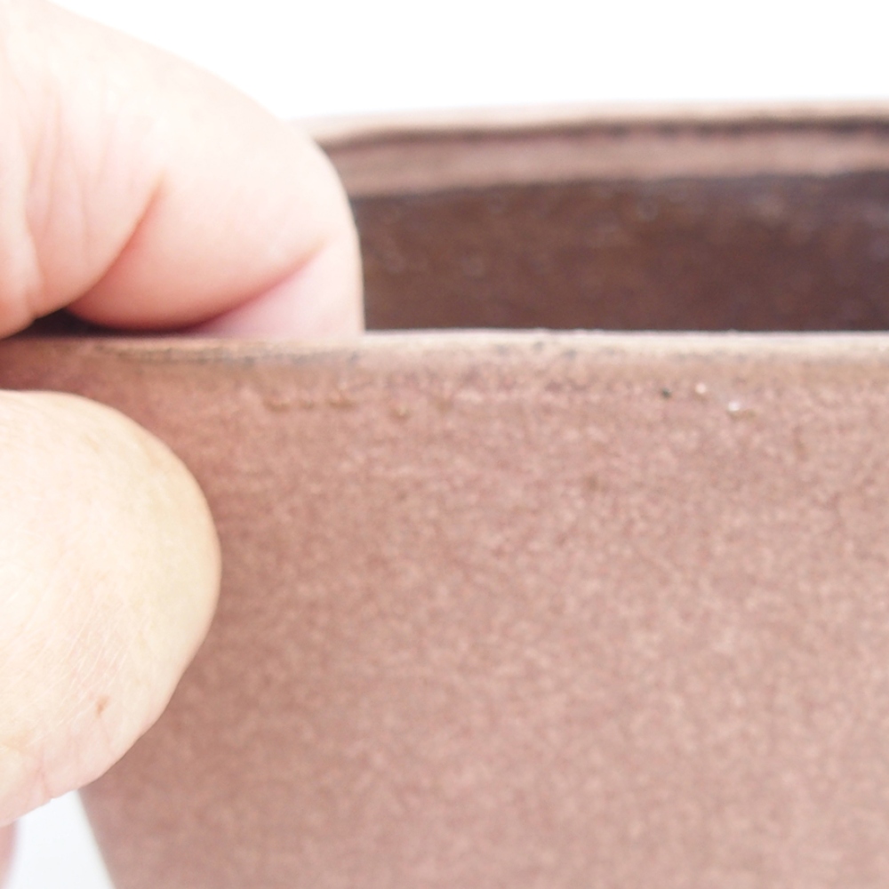 Cuenco bonsái de cerámica 10,5 x 10,5 x 7 cm, rosa