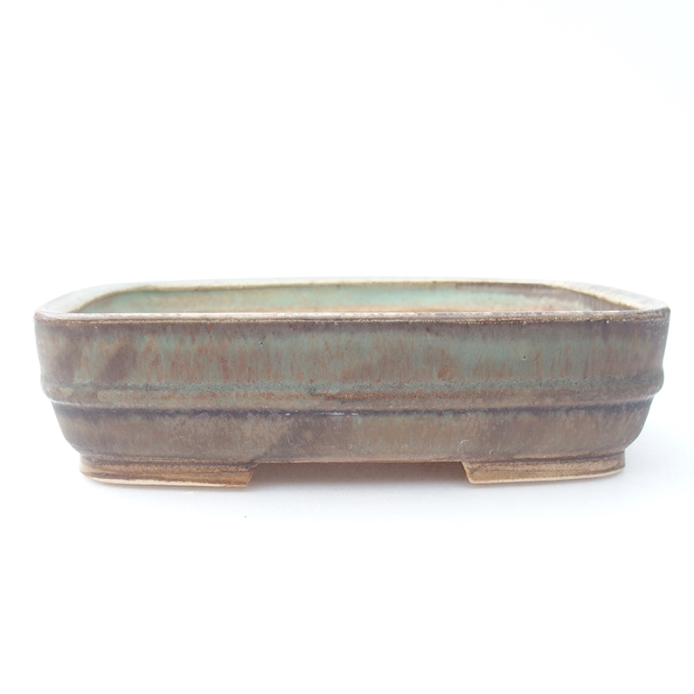 Cuenco bonsái de cerámica 17,5 x 14 x 4,5 cm, verde