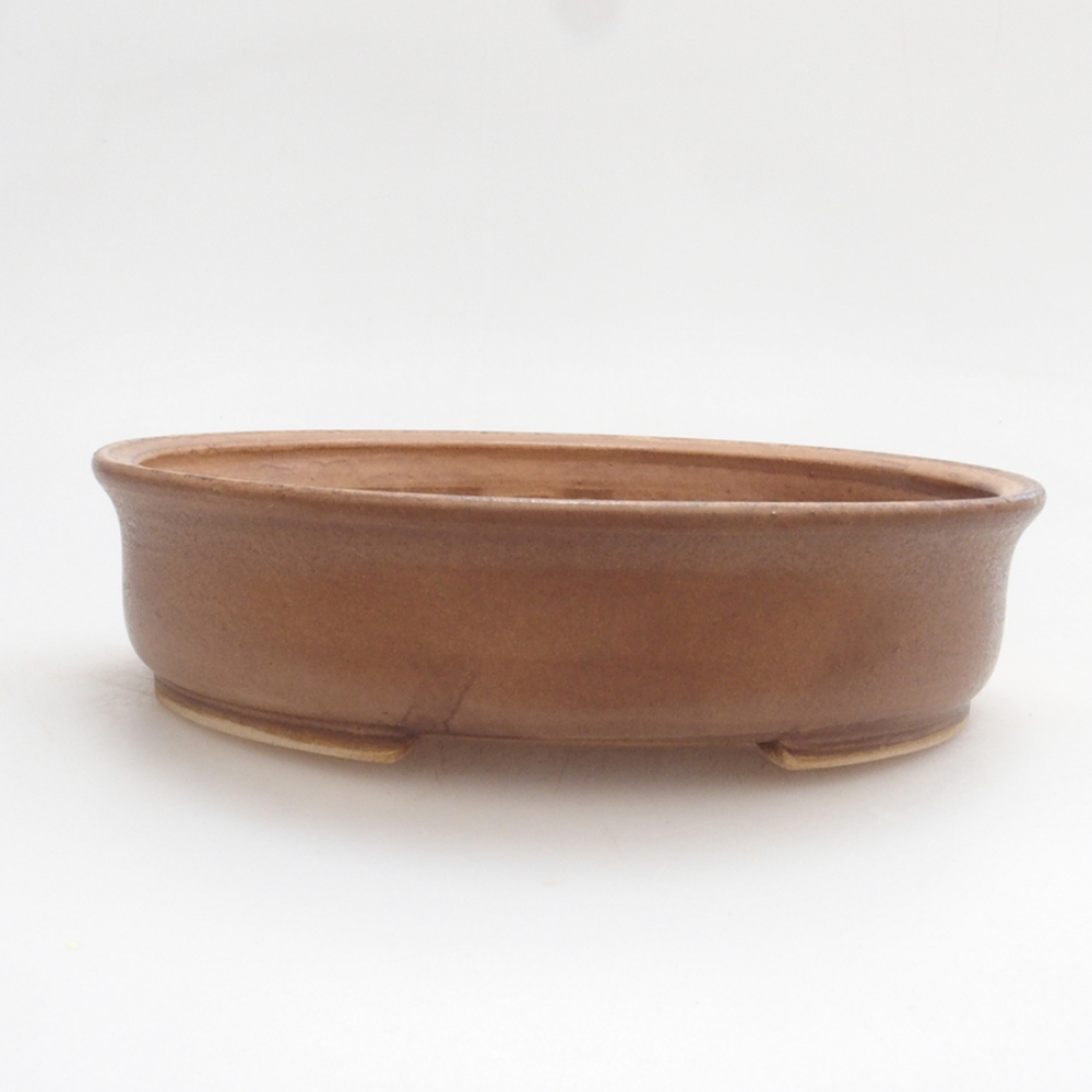 Cuenco bonsái de cerámica 10 x 8,5 x 4 cm, marrón