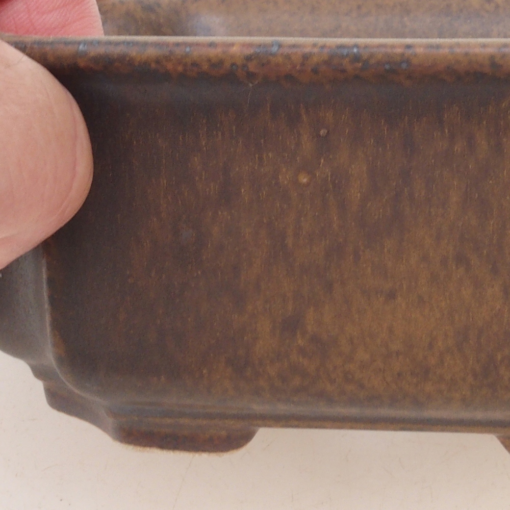 Cuenco bonsái H01 - 12 x 9 x 5 cm - marrón