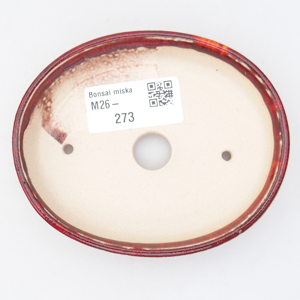 Mini cuenco bonsái 11 x 9 x 2 cm, naranja