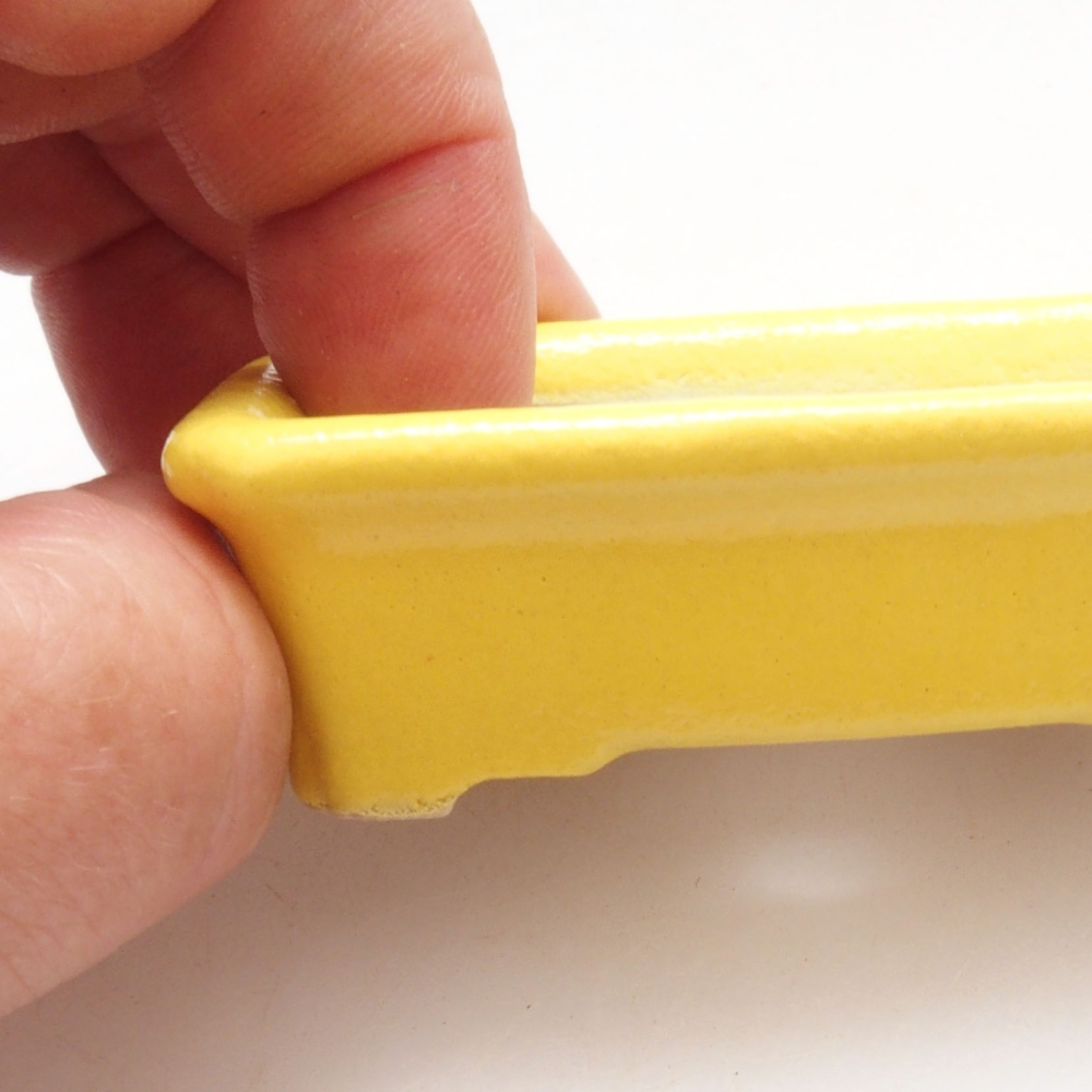 Cuenco bonsái de cerámica 7 x 4,5 x 2 cm, amarillo
