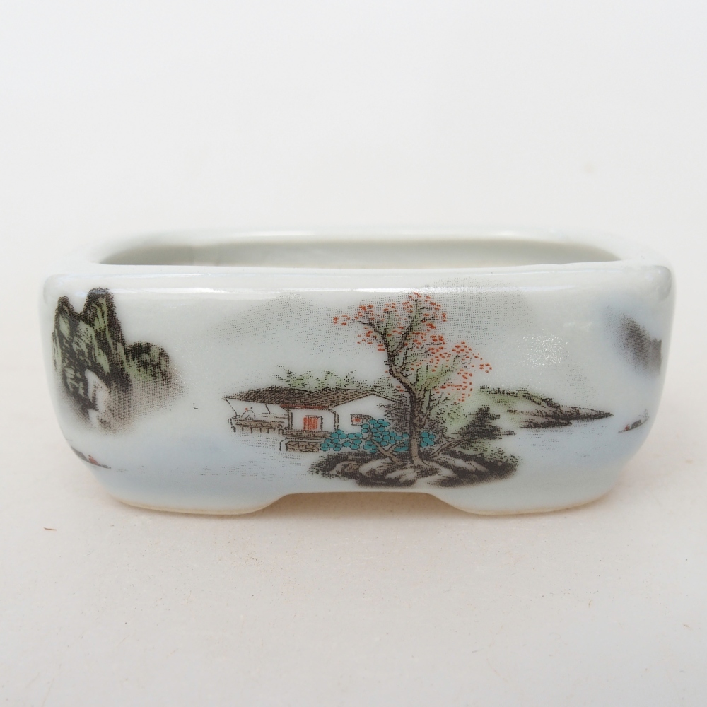 Mini cuenco bonsái 8 x 6 x 3 cm, blanco