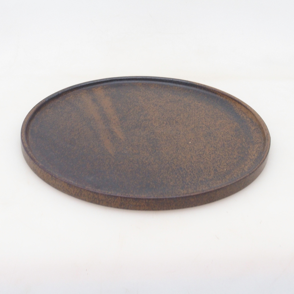 Consola redonda para bonsái D7-S - 16 x 16 x 1 cm - marrón