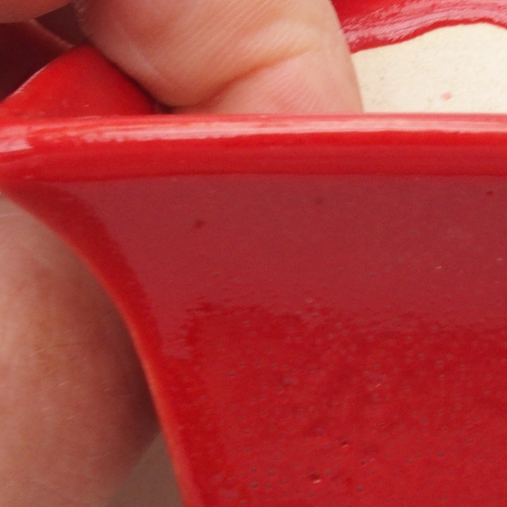 Mini cuenco bonsái 5,5 x 5,5 x 3,5 cm, color rojo