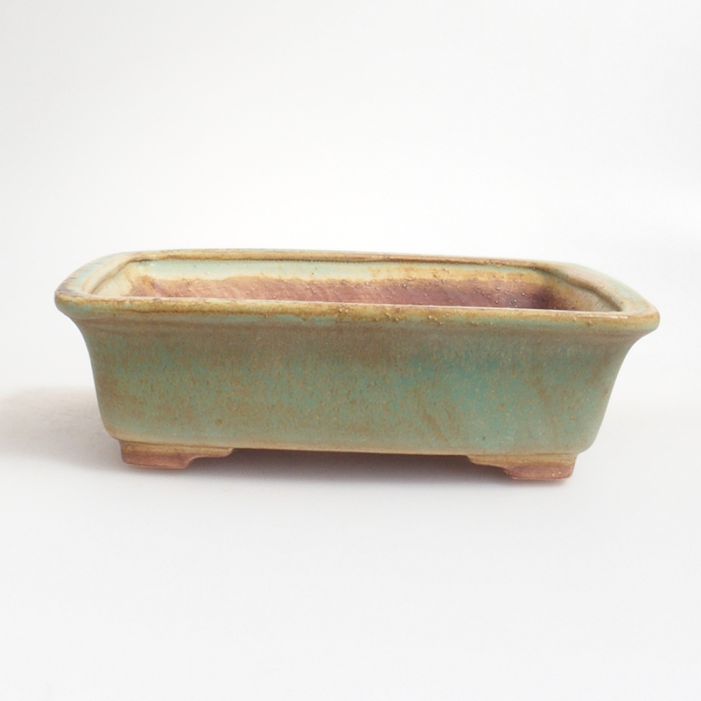 Cuenco bonsái de cerámica 10 x 8,5 x 4 cm, marrón