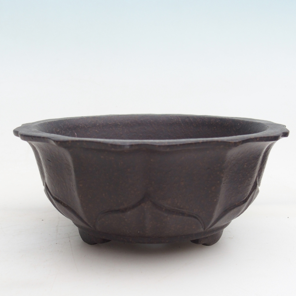 Cuenco bonsái de cerámica 15 x 15 x 6,5 cm, ocre pardusco