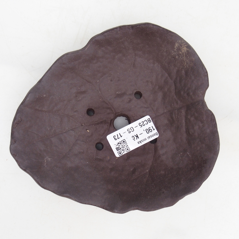 Concha de cerámica 16 x 14,5 x 4 cm , color marrón