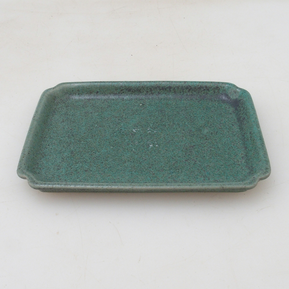 Platillo bonsái rectángulo D5-S - 11,5 x 8,5 x 1 cm - verde