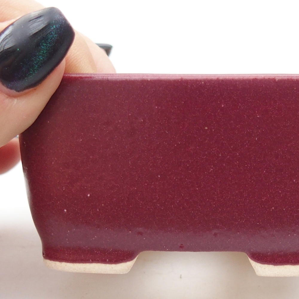 Mini cuenco bonsái 7 x 7 x 4 cm, burdeos