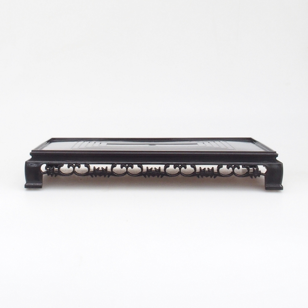 Mesa para bonsái rectángulo de plástico 27 x 17,5 x 4 cm, negro
