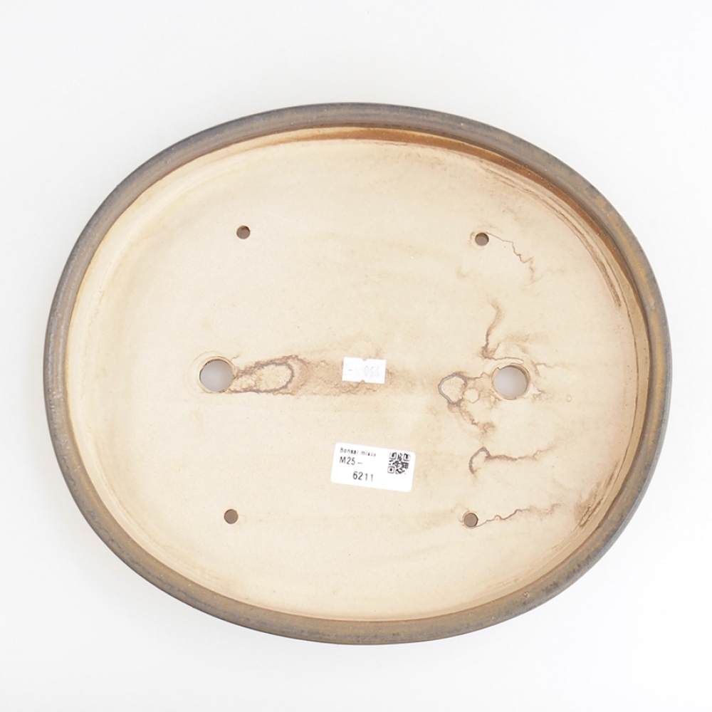 Cuenco bonsái de cerámica 30 x 26 x 4 cm, marrón